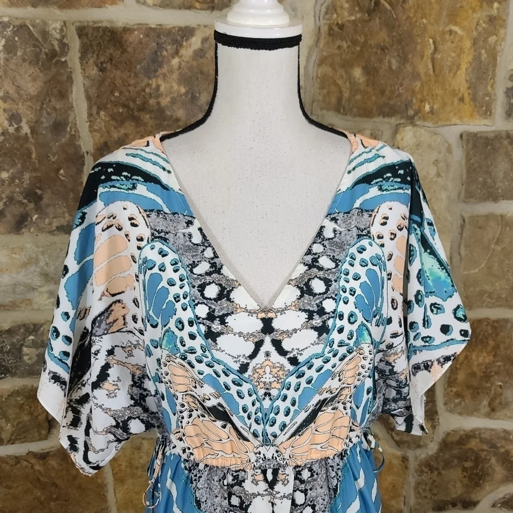 Hale Bob M MEDIUM Moth Butterfly Print Dress - Picture 4 of 11